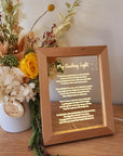 Timber Night Light Frame - Poem - My Guiding Light - Grandmother Mother's Day Gift - The Willow Corner