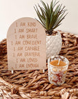 Wooden Arch Quote - Affirmation 🌼 - The Willow Corner