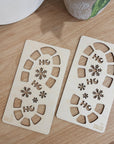 Wooden Santa Footprint Stencil - Christmas Keepsake - The Willow Corner