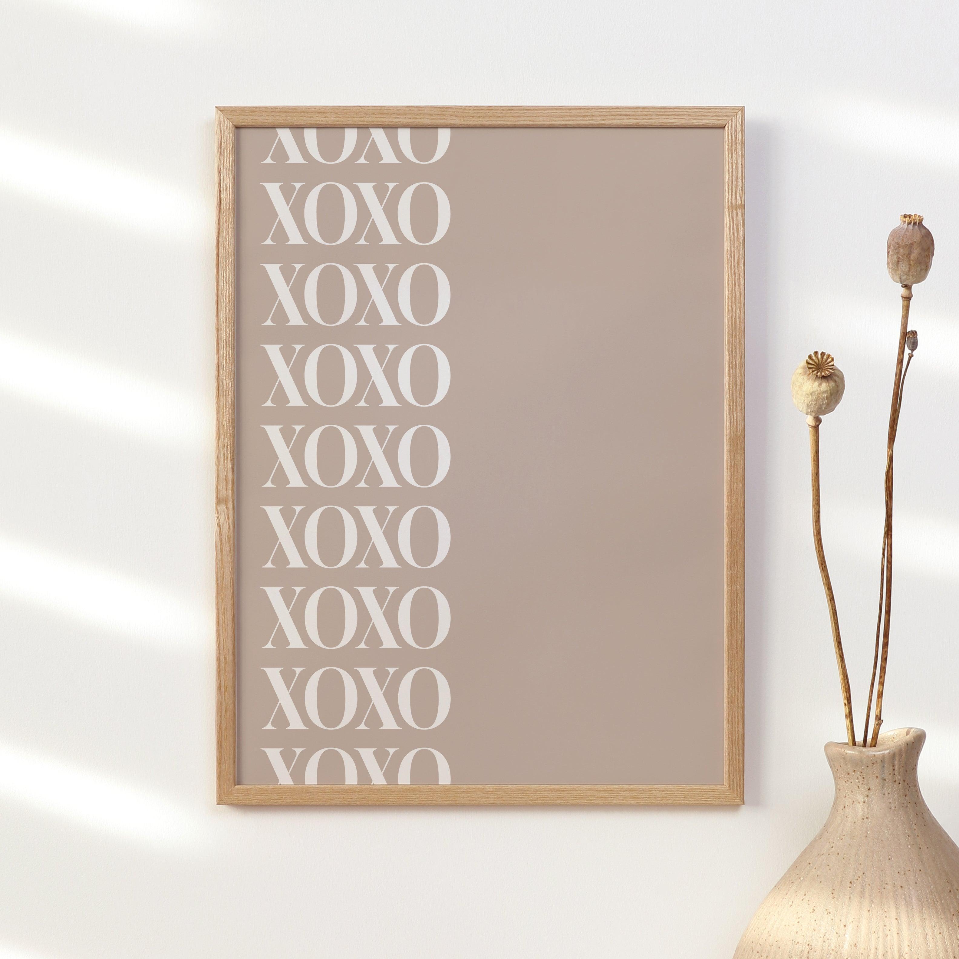 XOXO Love Print - Valentine&#39;s Day Home Decor Poster - Quote Print Poster - The Willow Corner