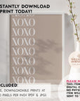 XOXO Love Print - Valentine's Day Home Decor Poster - Quote Print Poster - The Willow Corner
